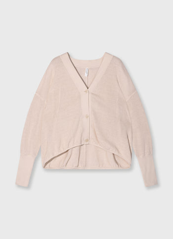 v-neck cardigan mesh | light earth