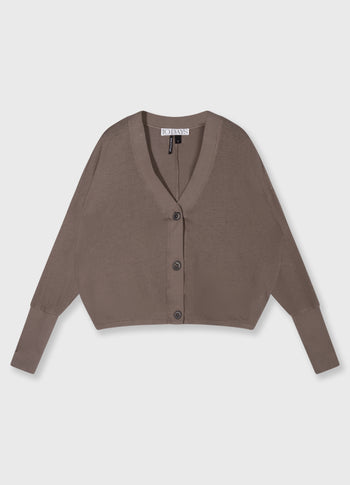 v-neck cardigan mesh | moonrock