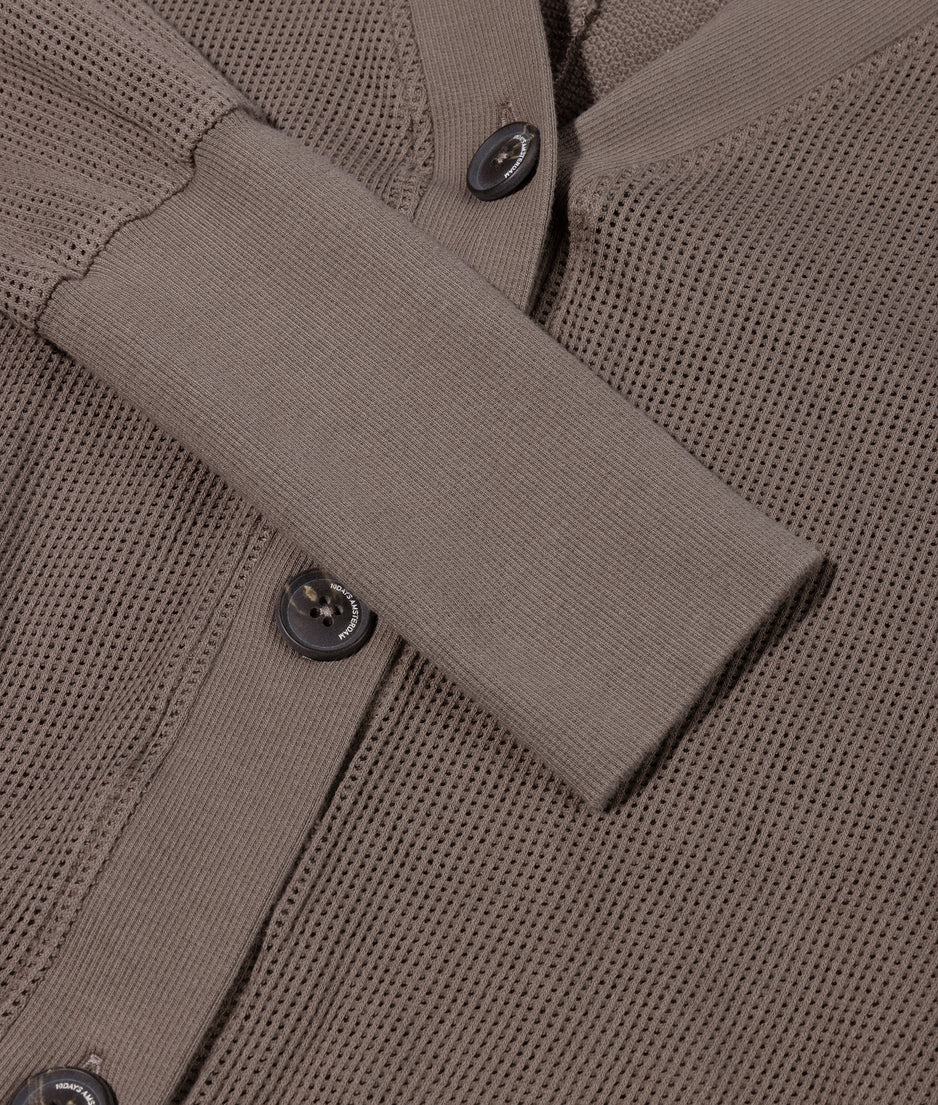 v-neck cardigan mesh | moonrock