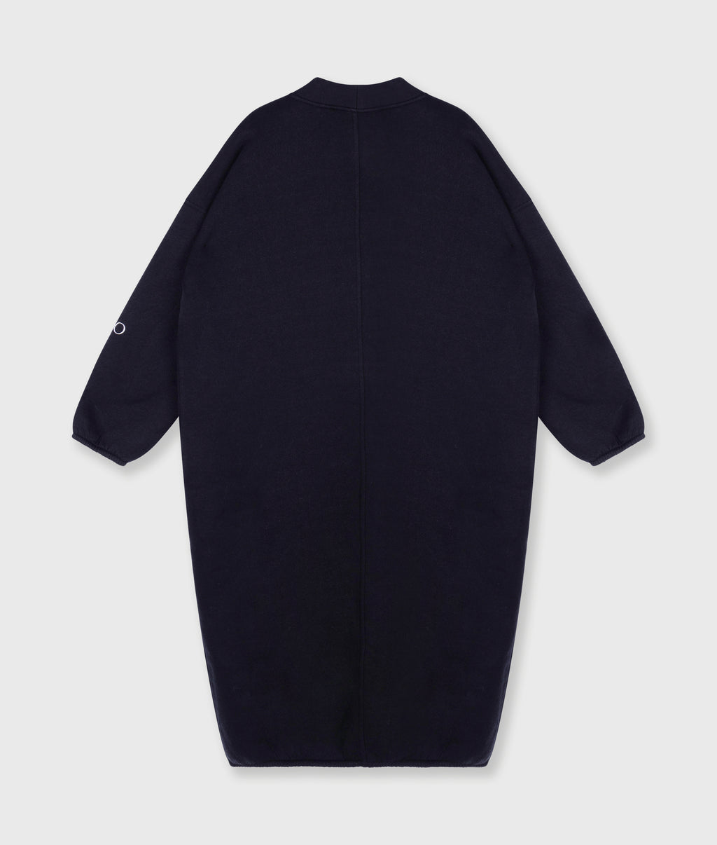 long baseball cardigan | black