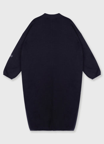 long baseball cardigan | black