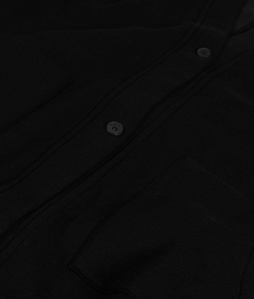 long baseball cardigan | black