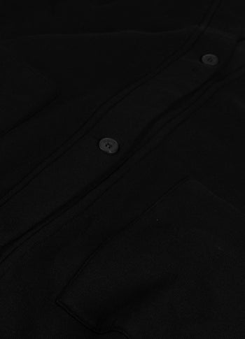 long baseball cardigan | black