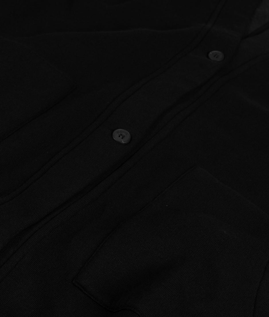long baseball cardigan | black