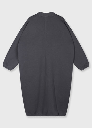 long baseball cardigan | steel blue