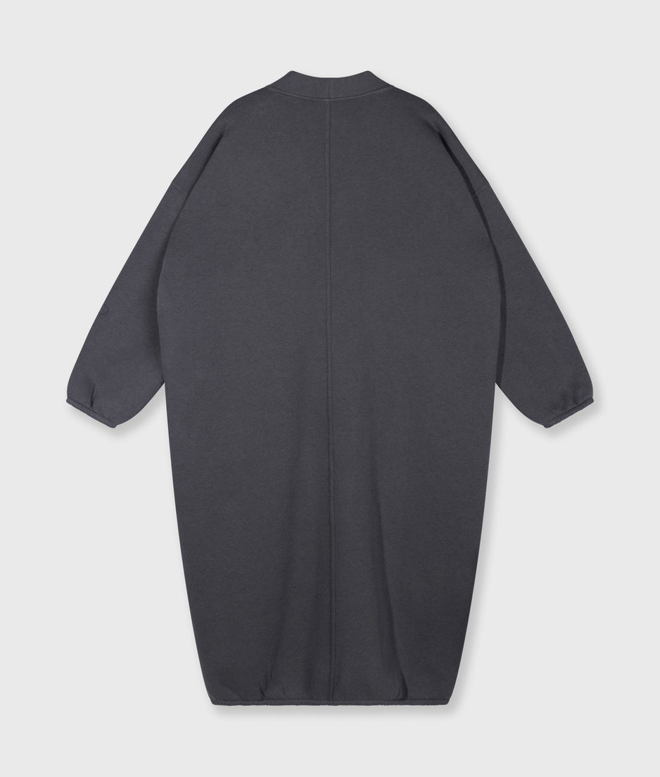 long baseball cardigan | steel blue