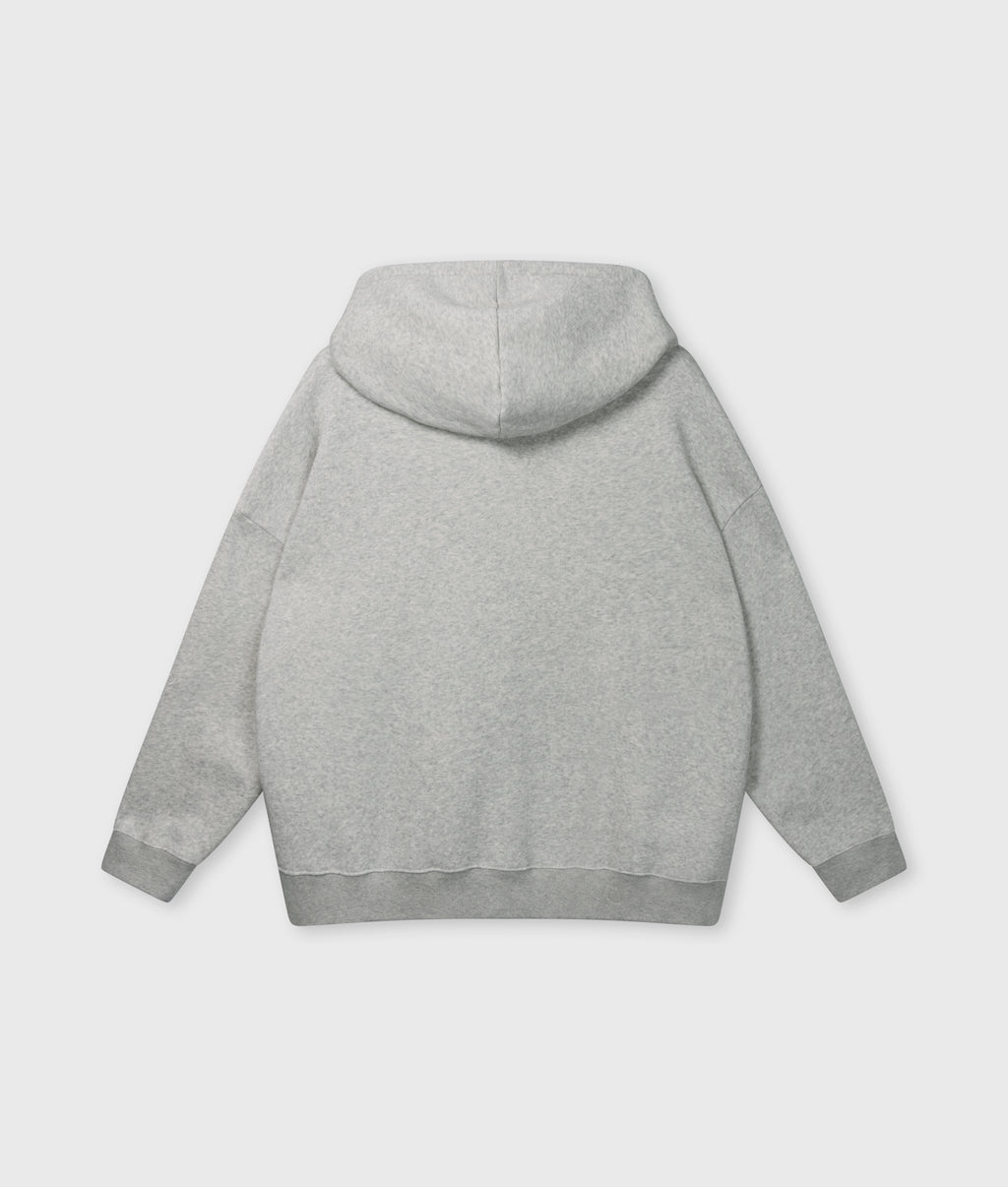 zip cardigan | light grey melee