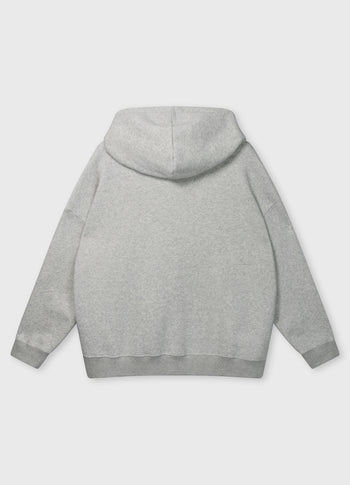 zip cardigan | light grey melee