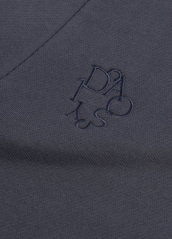 reversible cardigan fleece | steel blue