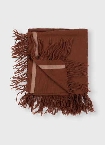 wool scarf | saddle brown