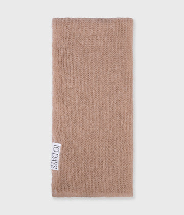 open knit scarf | light fudge