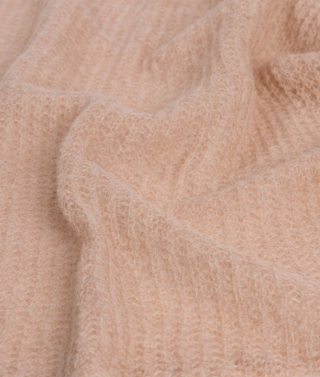 open knit scarf | light fudge