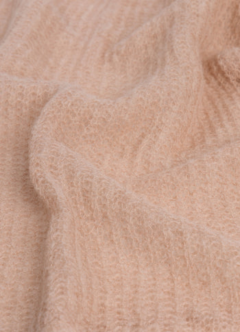 open knit scarf | light fudge