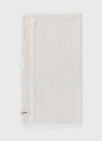 scarf cotton crepe | ecru