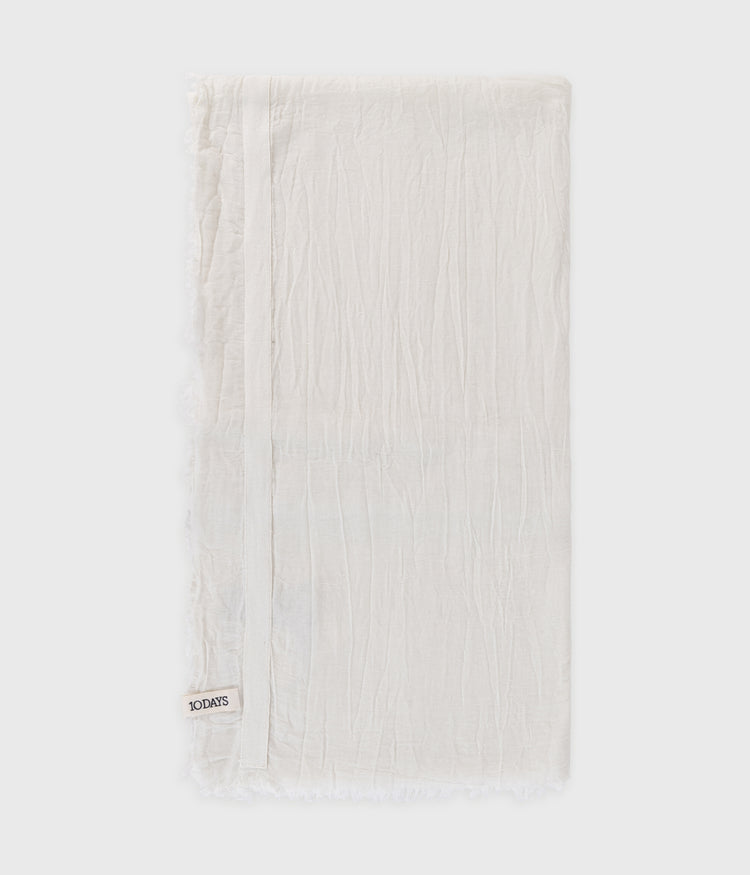 scarf cotton crepe | ecru