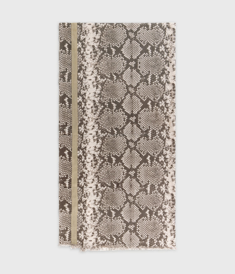 scarf voile snake | ecru