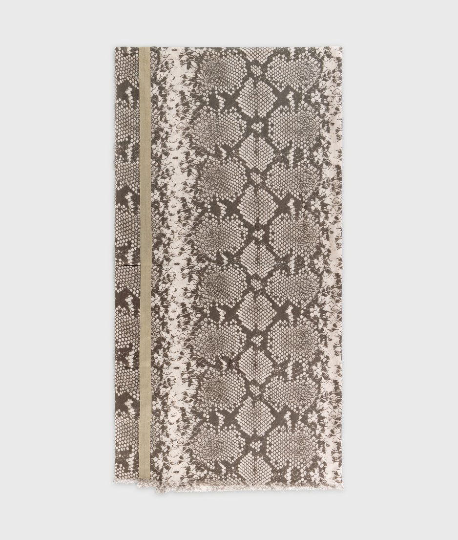 scarf voile snake | ecru