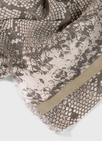 scarf voile snake | ecru