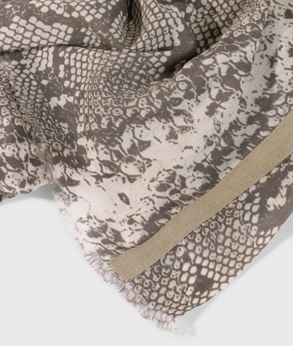 scarf voile snake | ecru