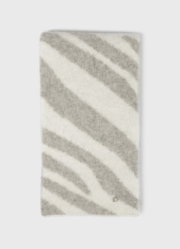 knit scarf zebra | ecru