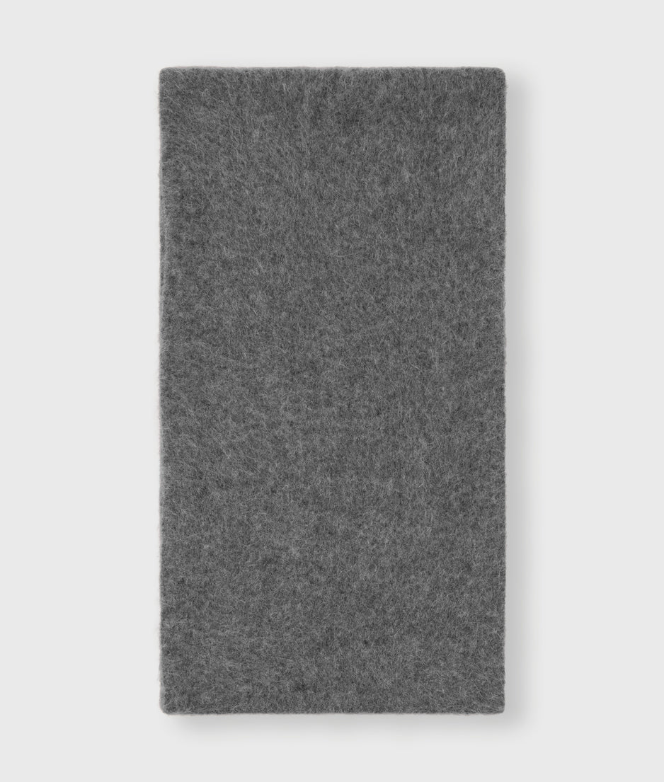 round hairy knit scarf | antra melee