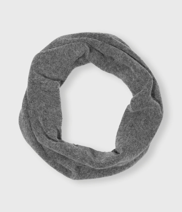 round hairy knit scarf | antra melee