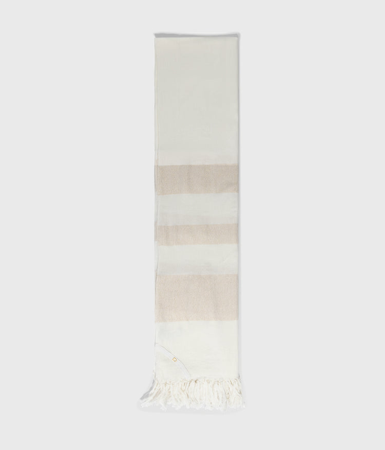 scarf cotton lurex | ecru
