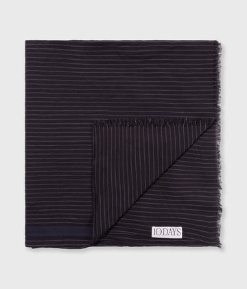 scarf pinstripe | dark navy