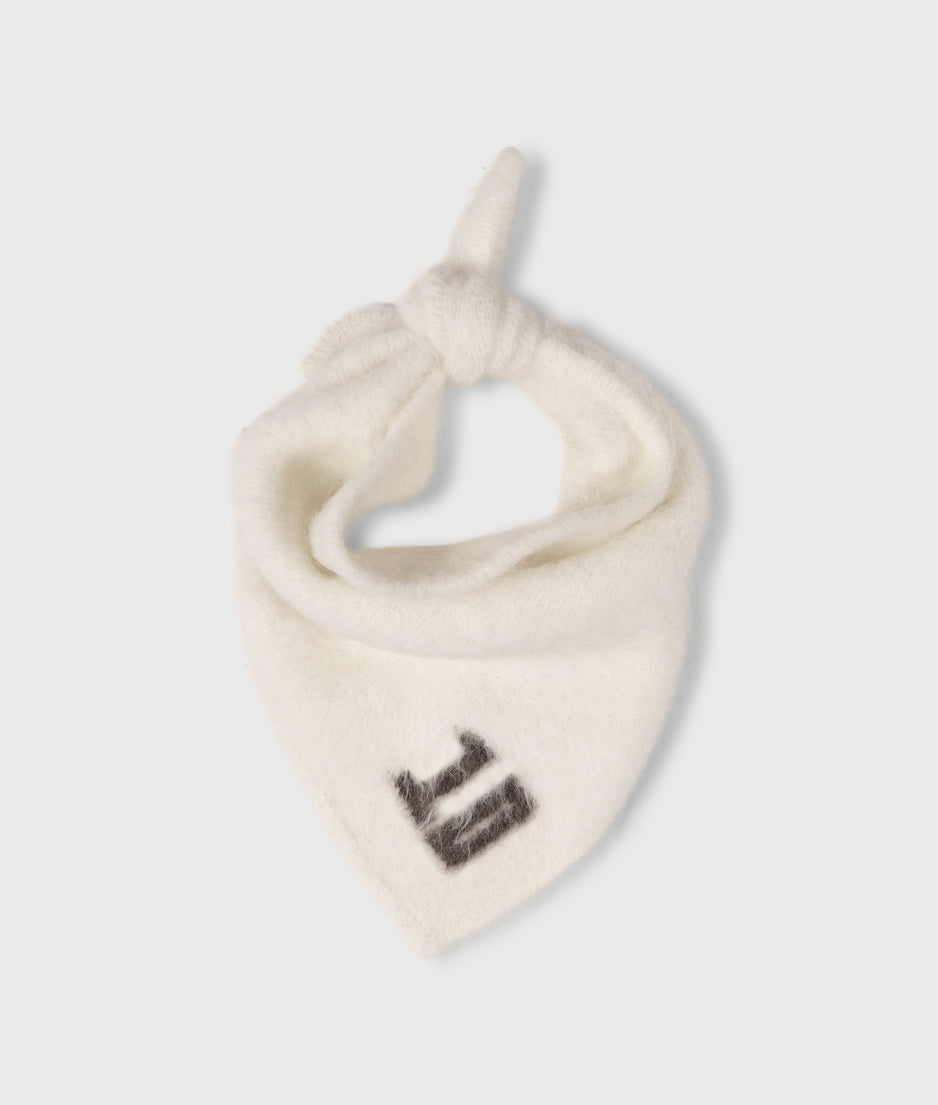 hairy knit bandana | ecru