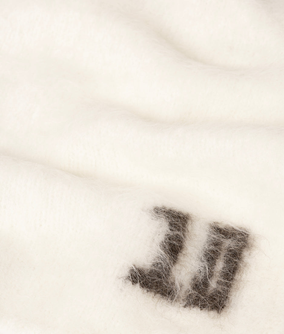 hairy knit bandana | ecru