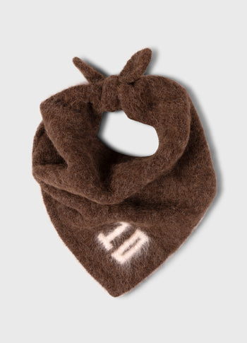 hairy knit bandana | dark truffle