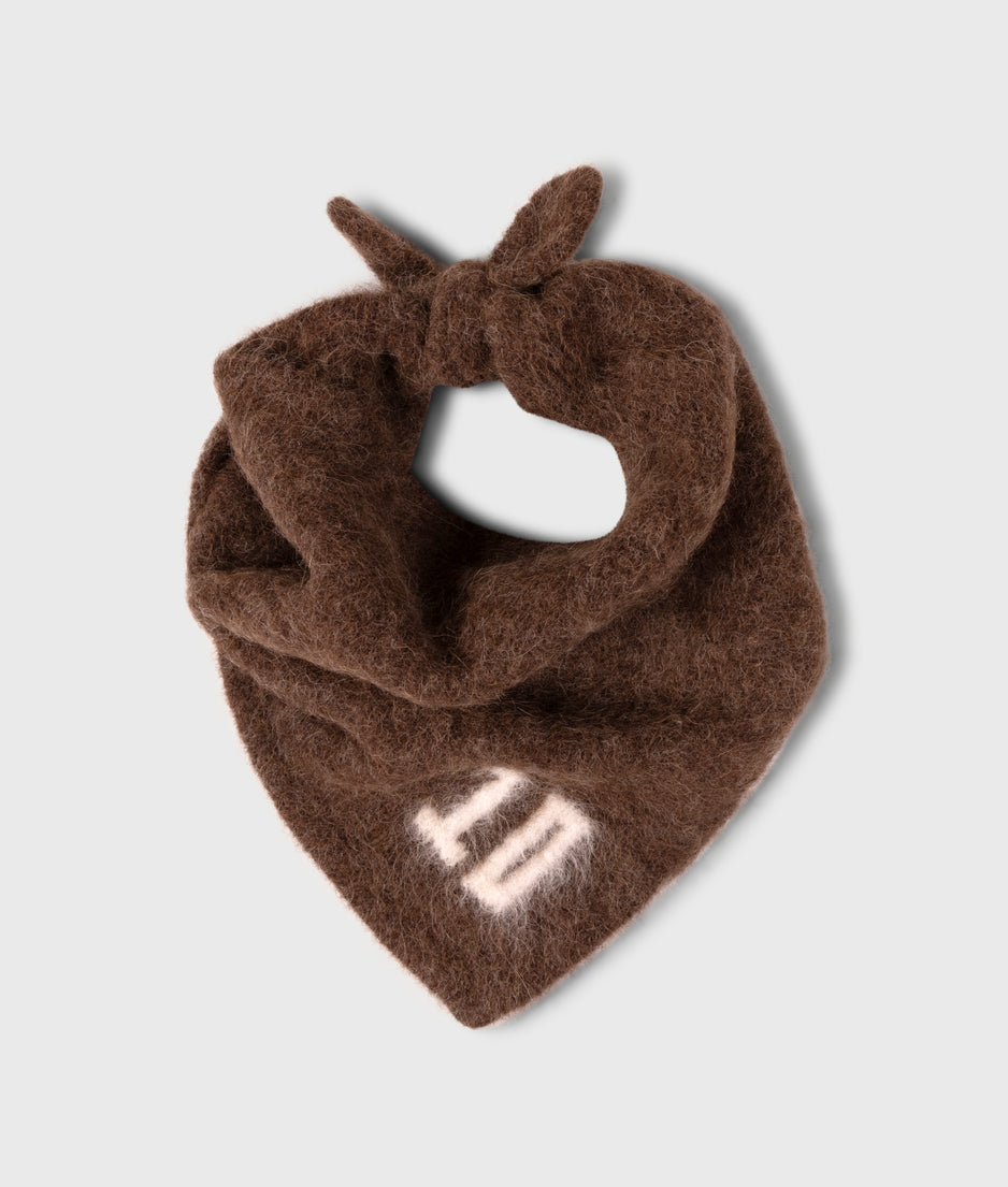 hairy knit bandana | dark truffle