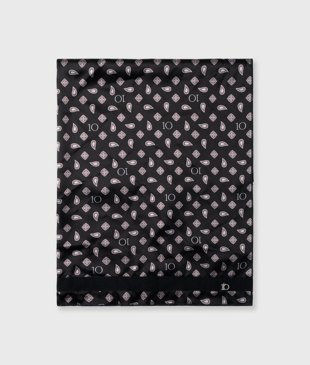 paisley fluid sjaal | black