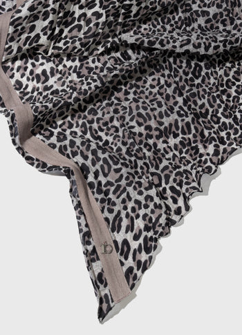 scarf leopard | ecru