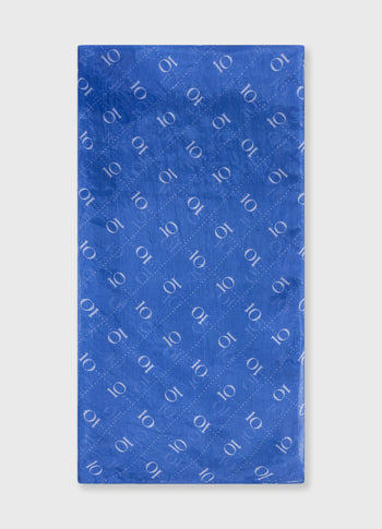 silk scarf monogram | ultramarine