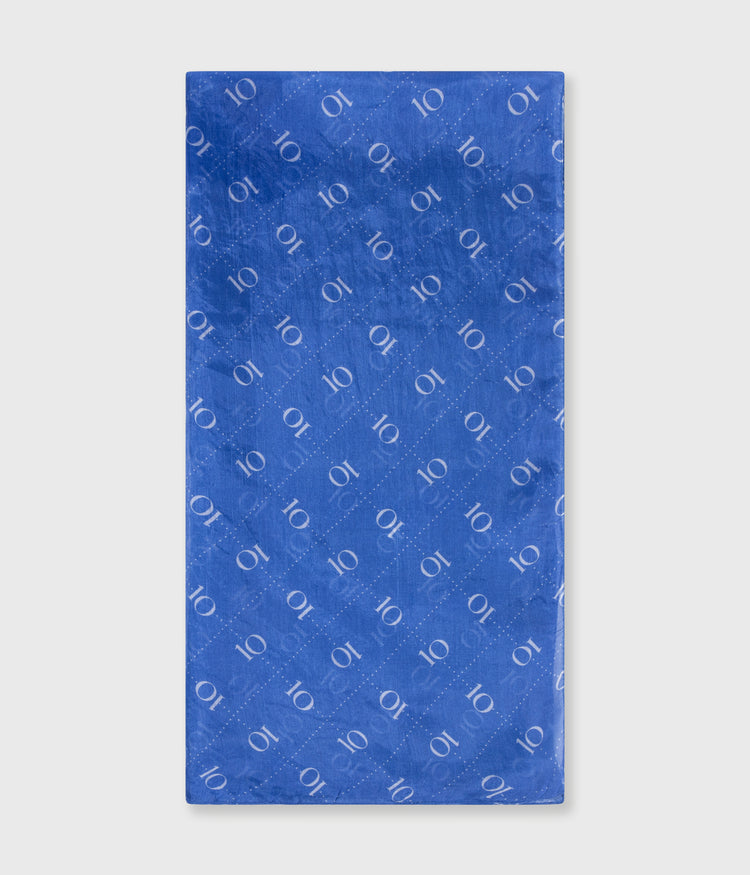silk scarf monogram | ultramarine