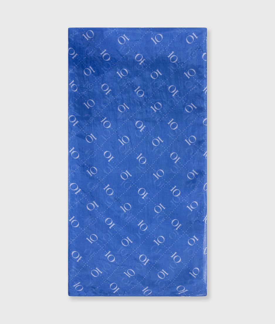 silk scarf monogram | ultramarine
