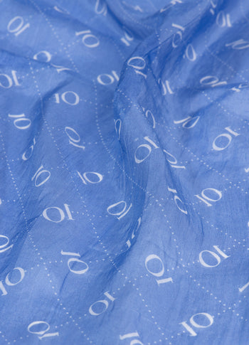 silk scarf monogram | ultramarine