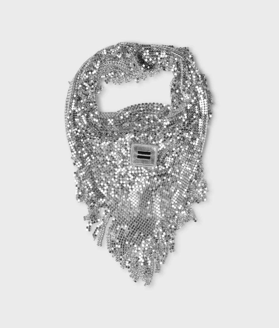 necklace scarf | silver