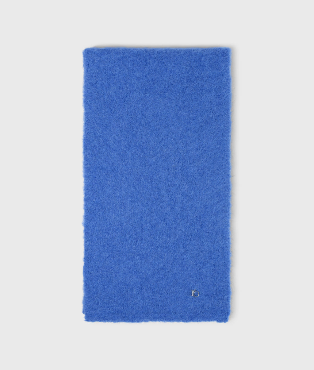 hairy knit scarf | ultramarine