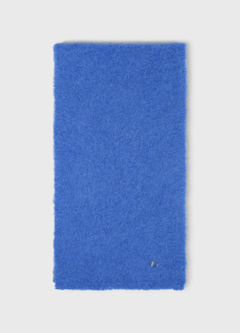 hairy knit scarf | ultramarine