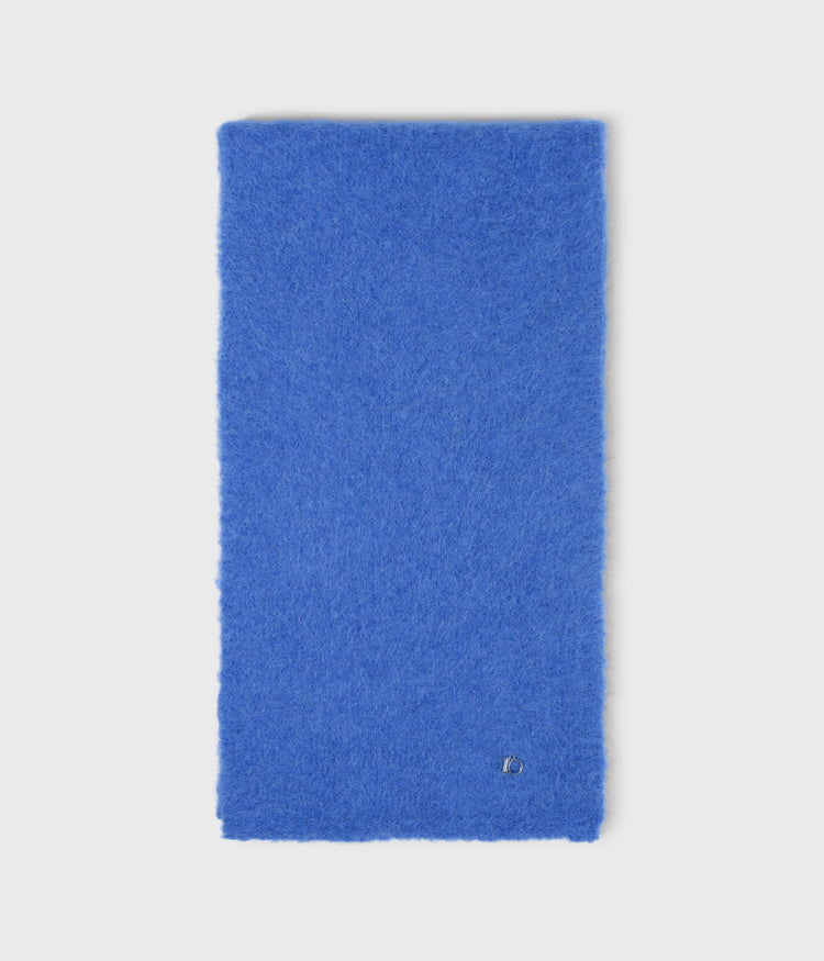 hairy knit scarf | ultramarine