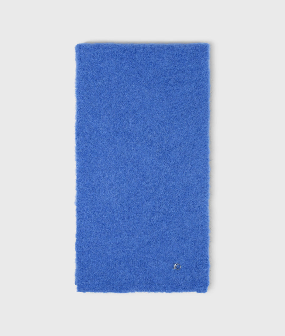 hairy knit scarf | ultramarine