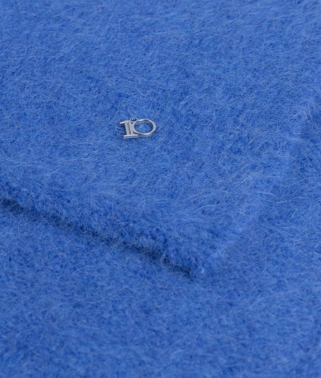 hairy knit scarf | ultramarine