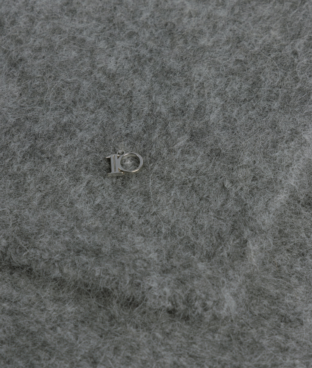 hairy knit scarf | grey melee