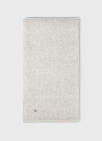 hairy knit scarf lurex | ecru