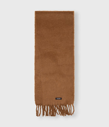 thick brushed scarf | suede