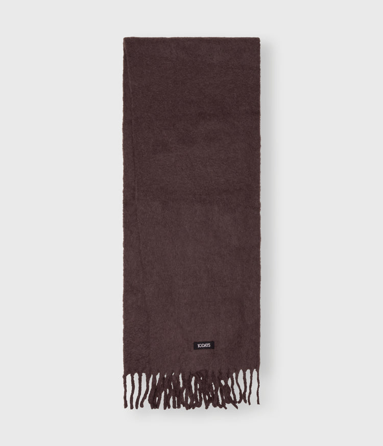 thick brushed scarf | deep wine