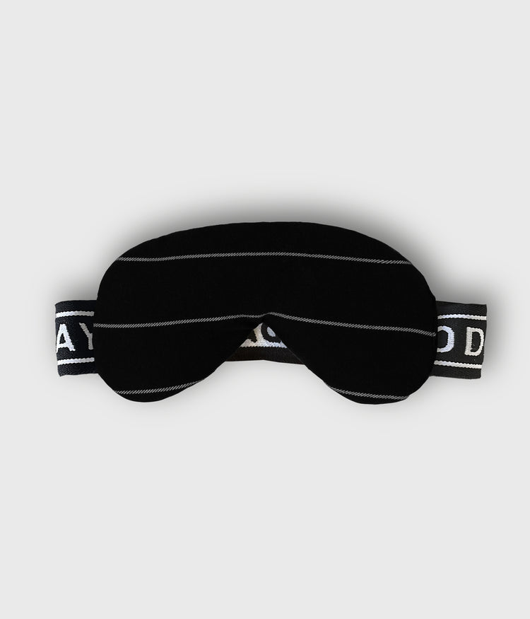 fleece eye mask stripes | black