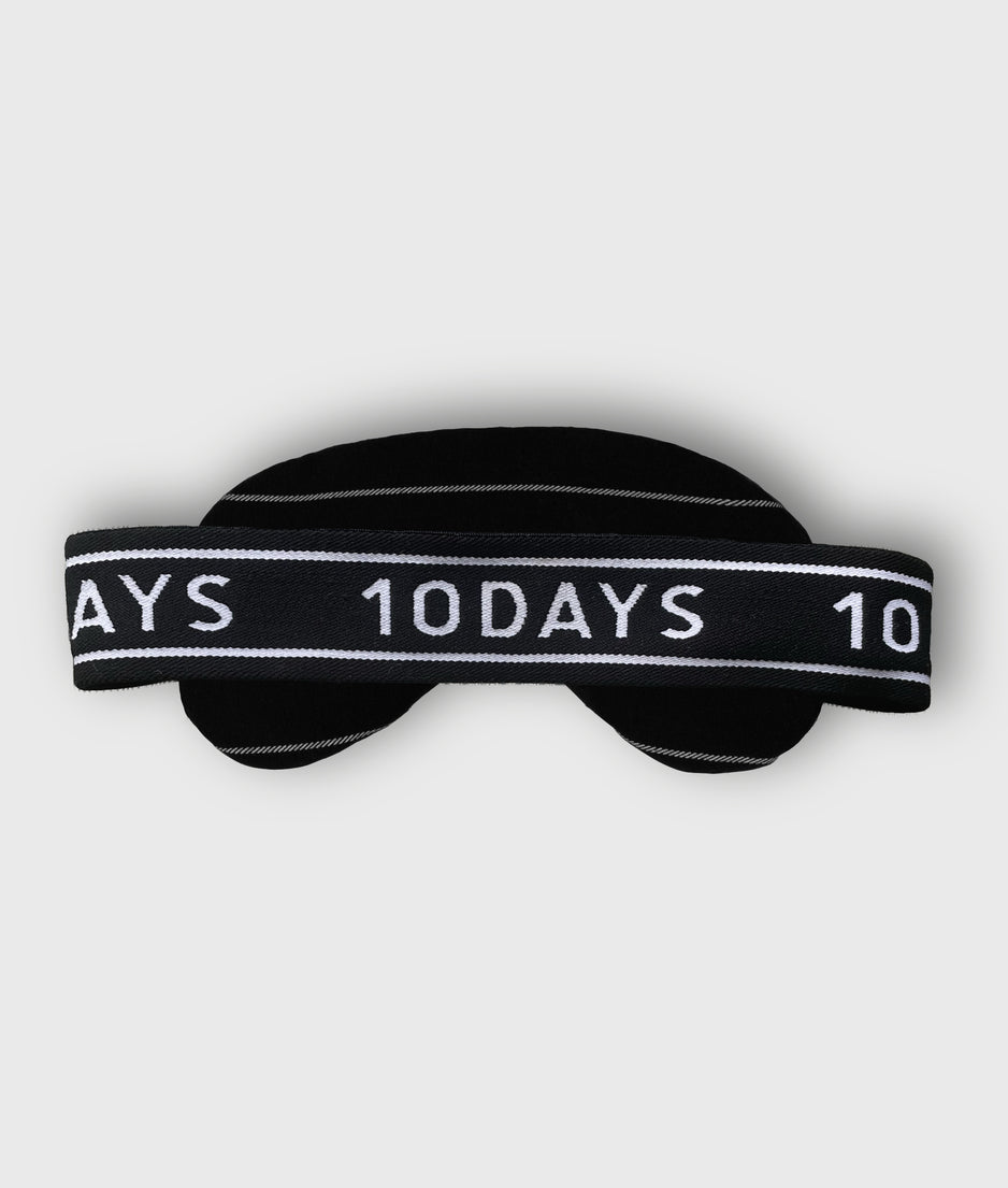 fleece eye mask stripes | black